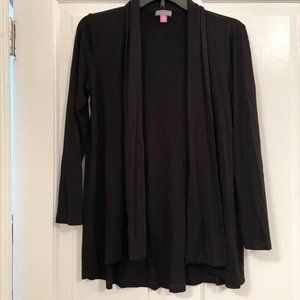 Vince Camuto Open-Front High-Low Cardigan in Black
